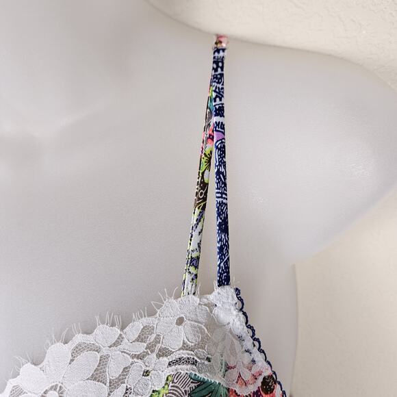 Victoria's Secret Bali Patchwork Nightie Slip Dress Lace Satin Festival Size M - Picture 5 of 16